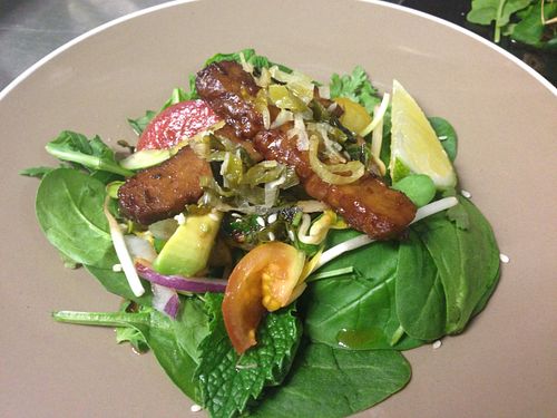 So many vegan options at Healthy Harvest! Thai Tempeh Salad is so good and there are Raw Cakes, Bliss balls, Vegan Milkshakes and querky House made jams to enjoy w/ Vegan croissants :) curries and soups and tasty vegan toasties & vegan banana bread! at Healthy Harvest  in Cassowary Coast