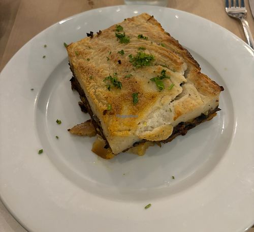 vegan mousaka  at Mama Tierra in Athens