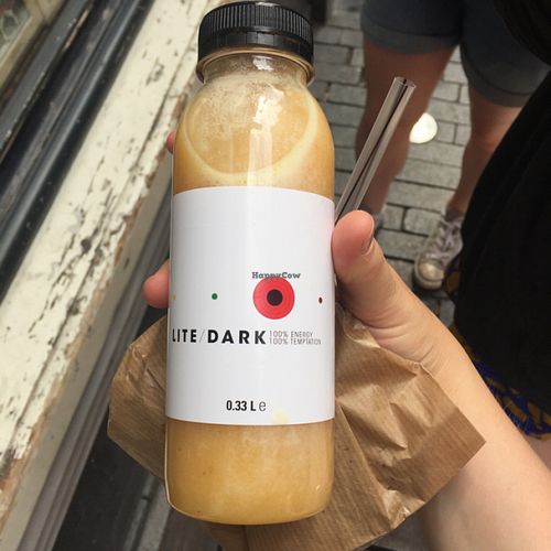 orange/pineapple/ginger/coconut juice at Lite Dark - Zeedijk in Amsterdam