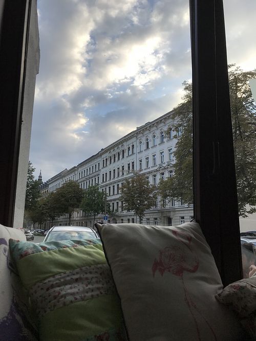 Beautiful view from dining area at GreenSoul in Leipzig