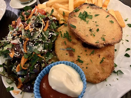 vegetable schnitzel at GreenSoul in Leipzig