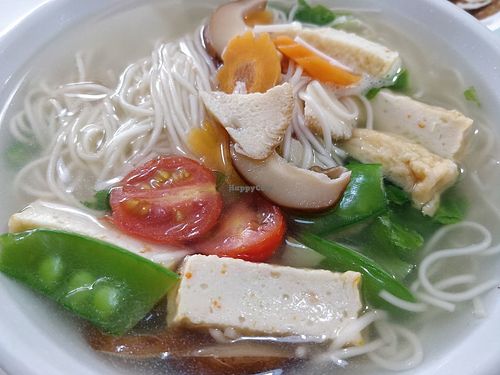 healthy noodle soup at Piore Organic Cafe in Central Singapore