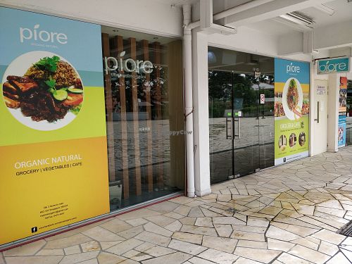 Cafe entrance at Piore Organic Cafe in Central Singapore