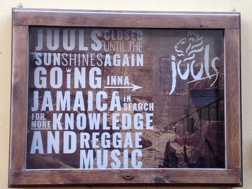 According to the sign posted, see photo, it will be closed for a while. at Jah Ruulz in St Julians