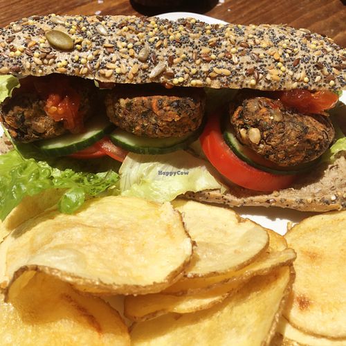 Blackbean burger  at Jah Ruulz in St Julians