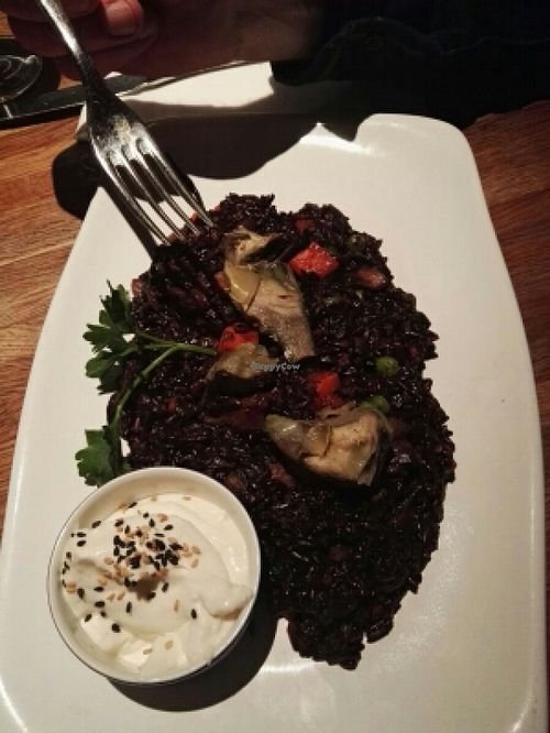 Arrós negre Vegan at Teresa Carles Cocina Vegetariana in Barcelona