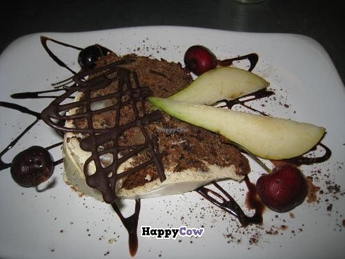 Vegan snowflake cake at Teresa Carles Cocina Vegetariana in Barcelona