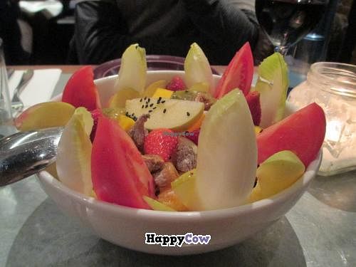 'Fruit and Vitamines' salad. This was the individual serving, but was big enough to share as a starter. at Teresa Carles Cocina Vegetariana in Barcelona