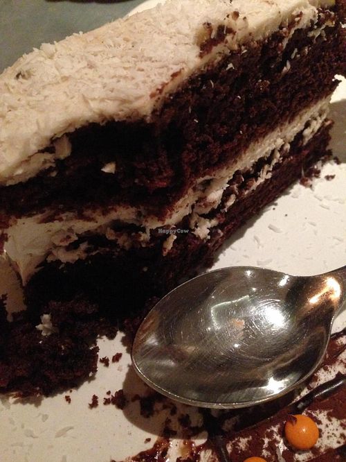 The chocolate cake at Teresa Carles is very good!  at Teresa Carles Cocina Vegetariana in Barcelona