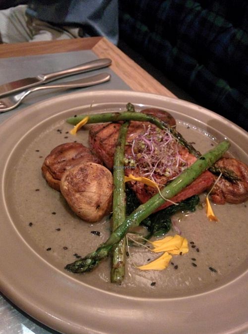 'Salmon' tofu at Teresa Carles Cocina Vegetariana in Barcelona