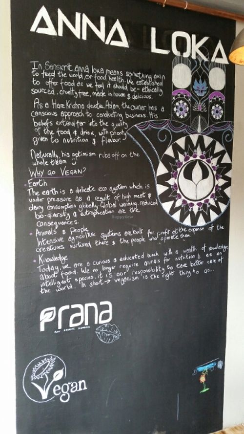board at Anna Loka in Cardiff