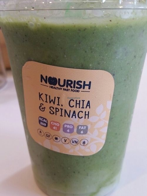 vegan smoothie option at Nourish - Pinstone St in Sheffield