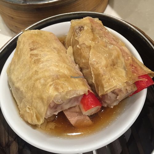 Steamed bean curd rolls at Destine Vegetarian - Tuen Mun in New Territories