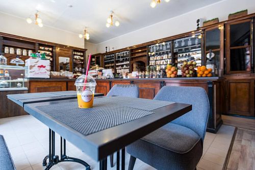 Mr. Smoothie in a stylish interior. at Vaisine in Vilnius