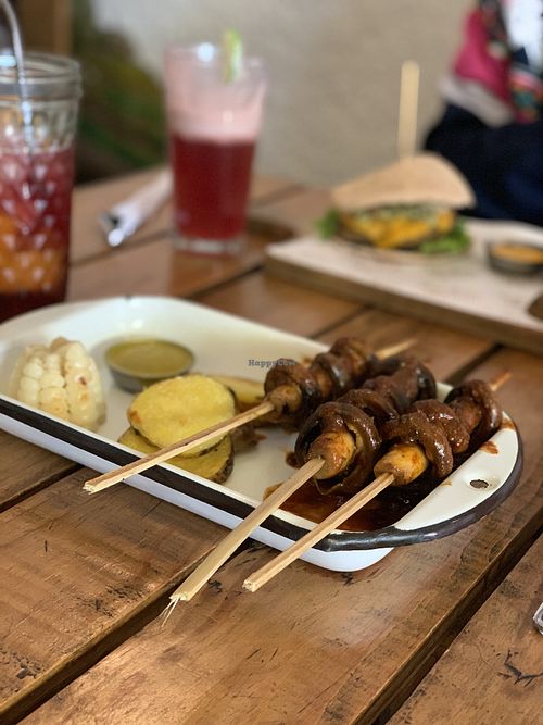 Mushroom Skewers at El Jardín de Jazmín in Lima
