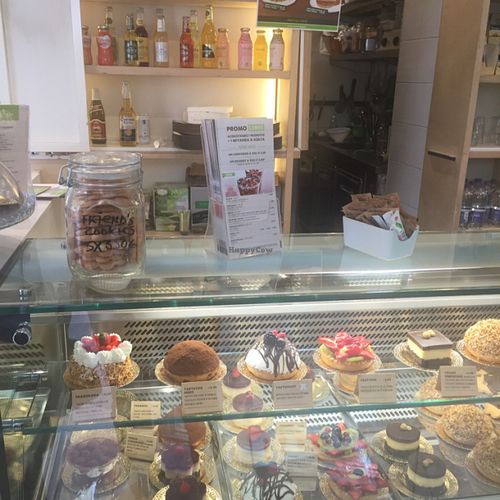 The deserts at Universo Vegano in Florence