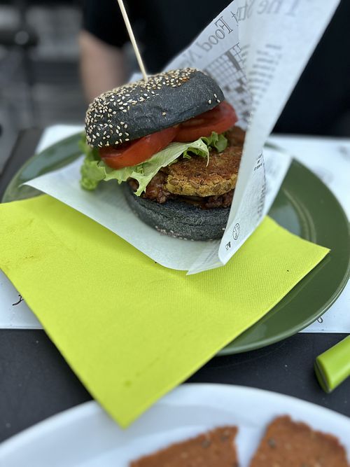 Smoked burger  at Universo Vegano in Florence