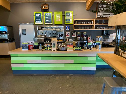 Counter at Laughing Planet Cafe in Bend