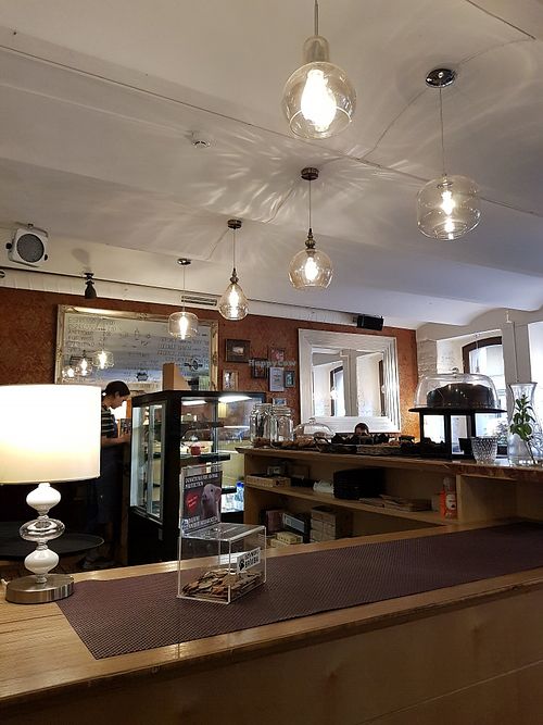 Inside at Bhajan Cafe in Riga