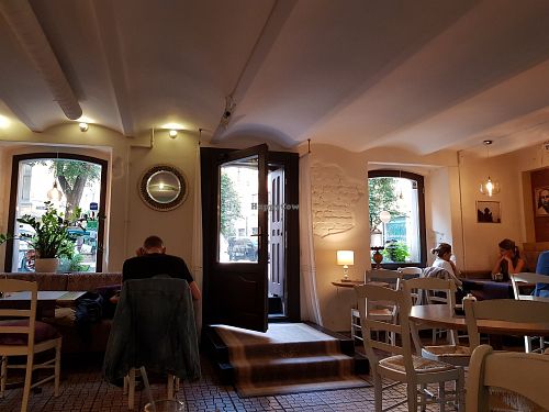 Inside at Bhajan Cafe in Riga