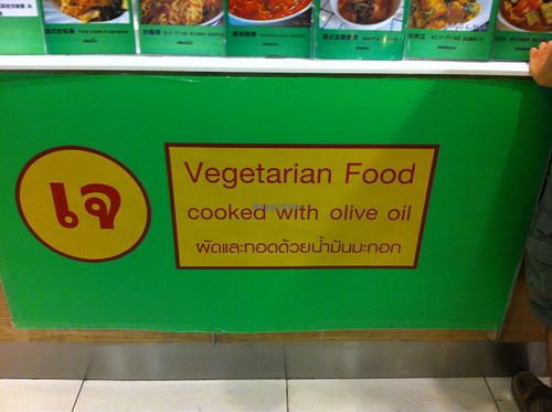 Banner at Im Jai - Veg Food Stall in Chiang Mai