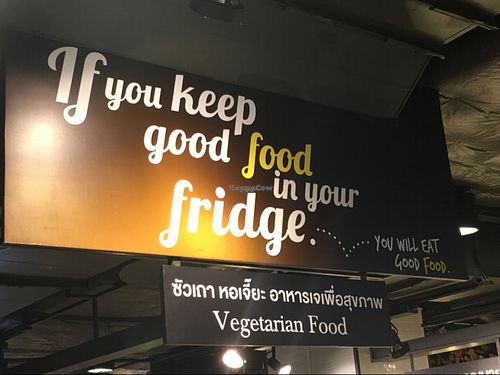 words to live by at Im Jai - Veg Food Stall in Chiang Mai