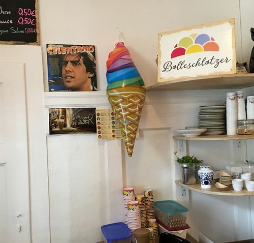 ice cream during summer time at Huber in Freiburg