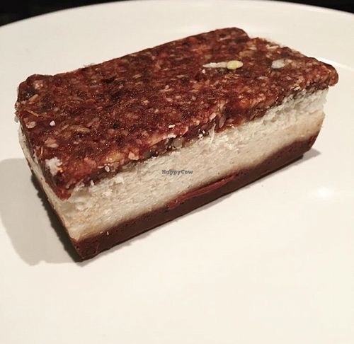 Raw bounty bar. I accidentally photographed and ate this upside down but it didn't affect the taste obviously!!! :) at Pulp Fiction Future Food and Juice Cafe in Whitley Bay