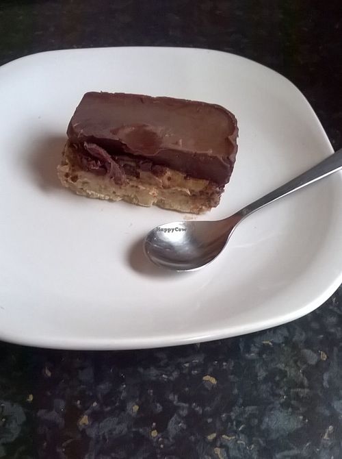 Caramel slice at Pulp Fiction Future Food and Juice Cafe in Whitley Bay