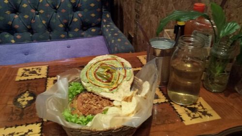 quinoa burger  at U.to.pi.a in Mexico City