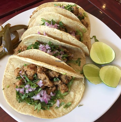 soya tacos at U.to.pi.a in Mexico City