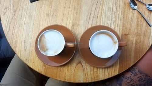 Kaffe lattes  at Vegan Tiger in Berlin