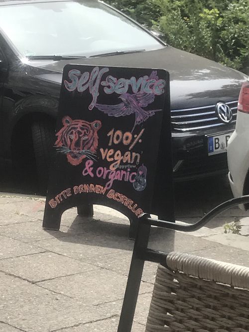 Board at Vegan Tiger in Berlin