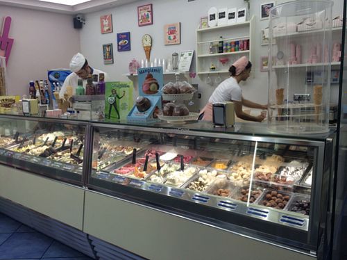 Gelateria at Golden Ice Gelateria in Pompei