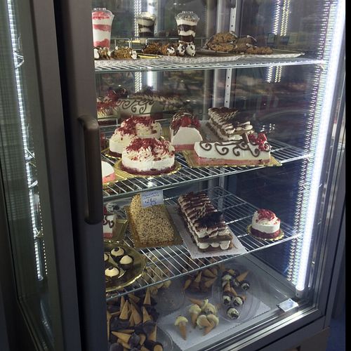 Dairy desserts at Golden Ice Gelateria in Pompei