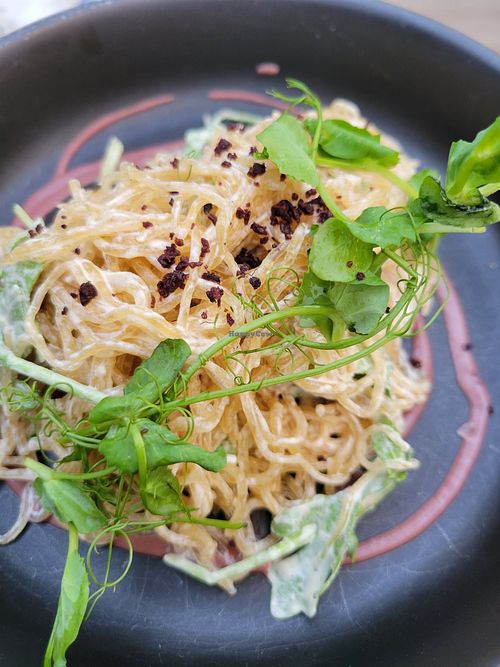 Kelp noodles at Plant Food + Wine in Los Angeles