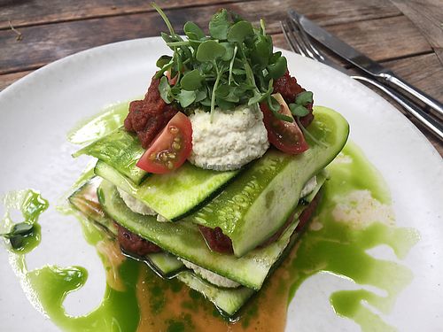 mind blowing lasagna  at Plant Food + Wine in Los Angeles