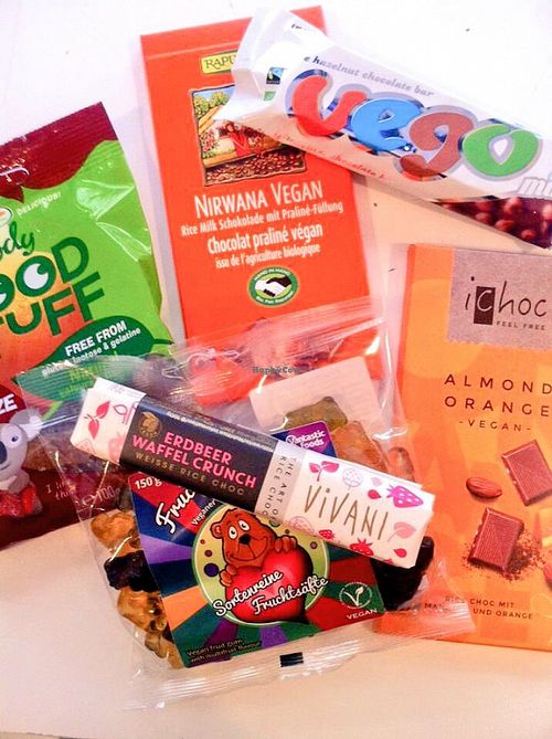 Great selection of vegan candies at Vegekauppa in Helsinki