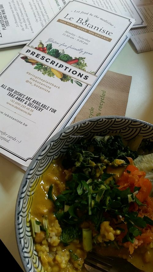 The coconut curry was delicious! at Le Botaniste in Ghent