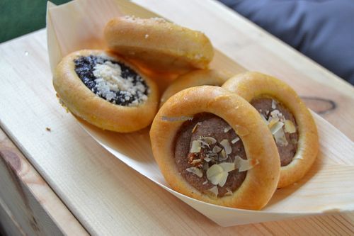 Pastries (at Prague Vegan Christmas Fair) at Country Life Restaurant in Prague