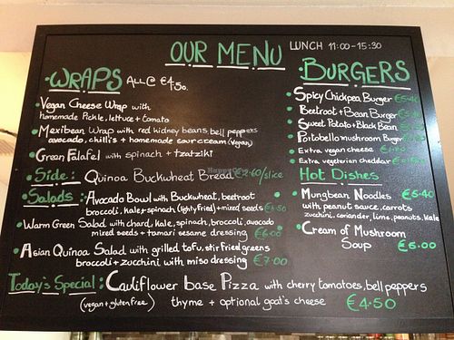 Lunch menu at The Grassy Hopper  in Valletta