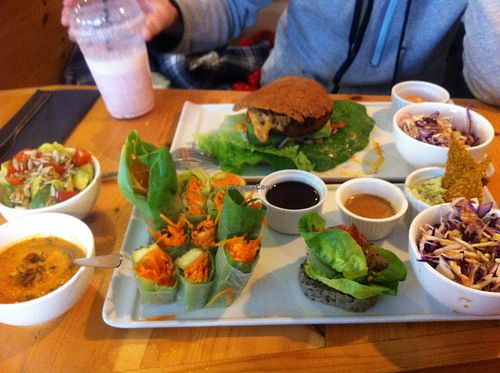 Tapas and burger menus at simpleRAW in Copenhagen
