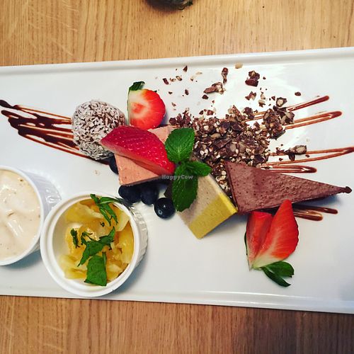 dessert plate  at simpleRAW in Copenhagen