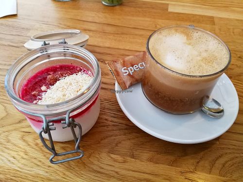 Cocos Malabi (vegan). at De Hummus House - Sint Antoniesbreestraat in Amsterdam