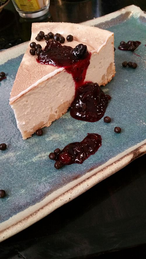 Vegan cheesecake at Ugata Bakery in Kibbutz Kineret