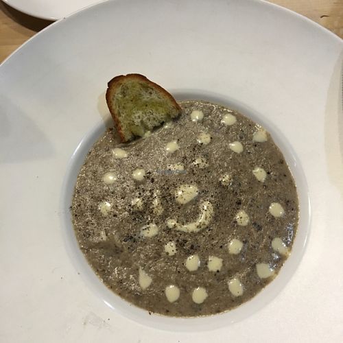 mushrooms soup at Brownice Italian Bistro in East Singapore