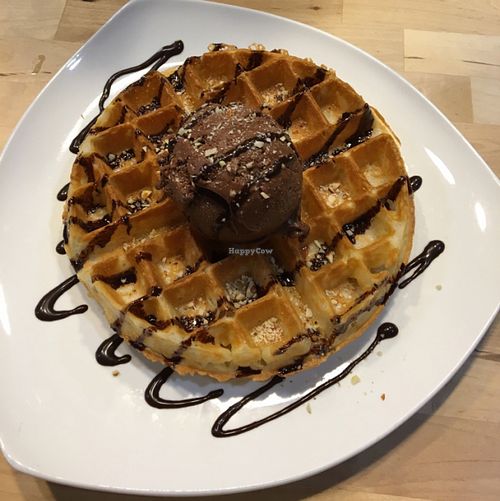 waffle with ice cream  at Brownice Italian Bistro in East Singapore