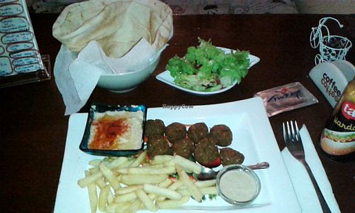 Classic menu with fries at Falafel Zone in Istanbul
