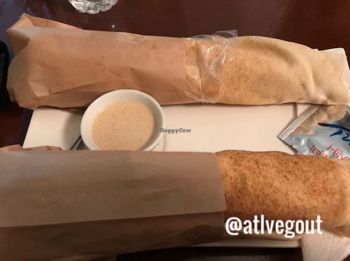 falafel wrap and mushroom wrap at Falafel Zone in Istanbul