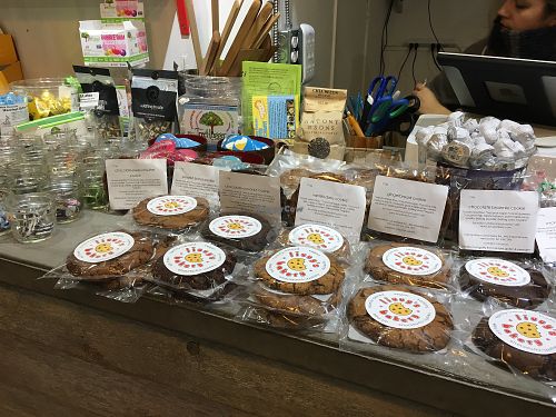 Cookies selection  at Vegan Supply in Vancouver